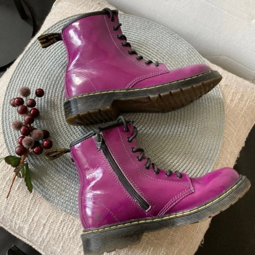 Dr. Martens Purple Haze 1460 Patent Leather Boots Size 5 are beautiful.